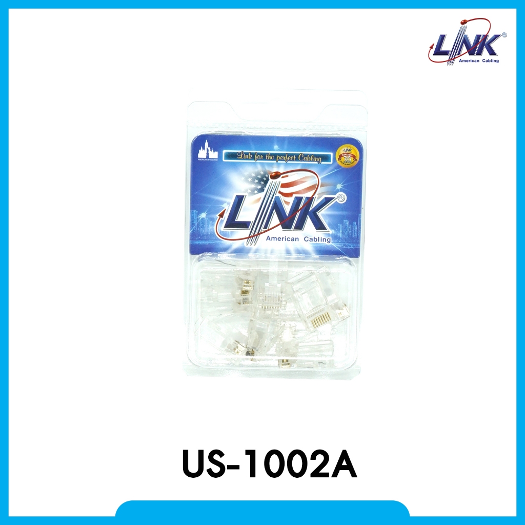 CAT 6 New RJ45 PLUG TRANSPARENT CLEAR (US-1002A)