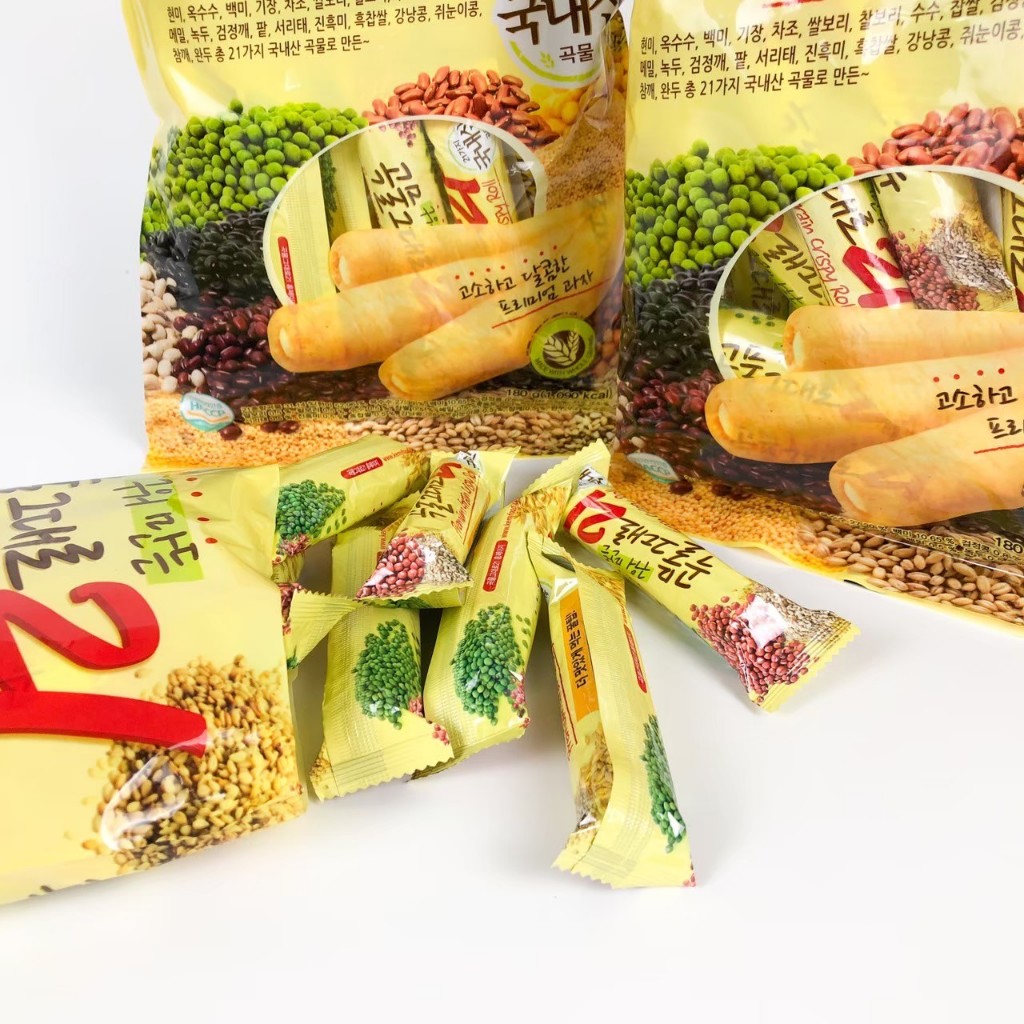 GRAIN CRISPY ROLL 180g 1 ลัง 16 ห่อ ขนมธัญพืช รสออริจินัล รูปที่ 5
