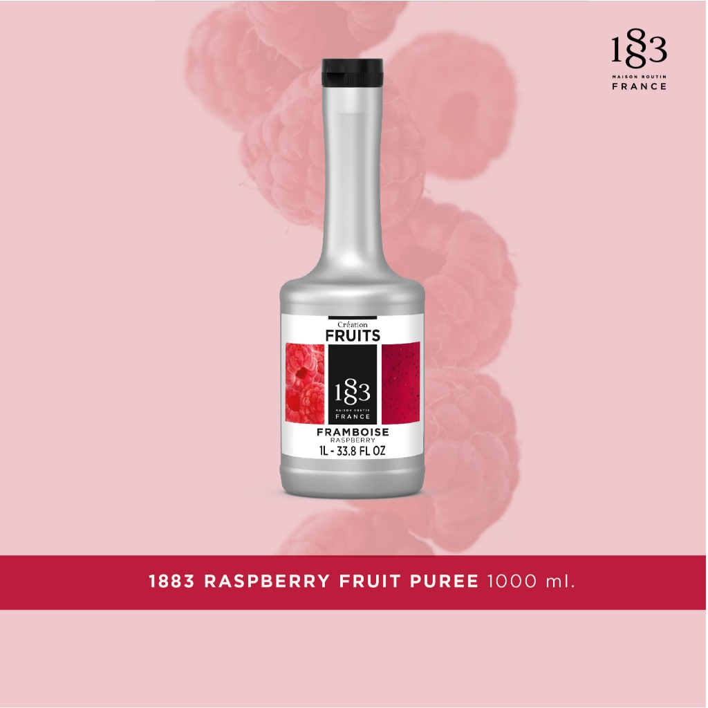 1883 เพียวเร่ ราสเบอร์รี่ สำหรับเมนูโซดา สมูทตี้ | RASPBERRY FRUITS PUREE 1000 ml. (SKU 6376)