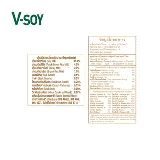 ยกลัง 36 กล่อง วีซอย (V soy) นมถั่วเหลือง สูตรอัลมอนด์ 180 มล.