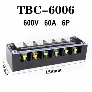 เทอร์มินอล บล็อค 60A 600V Terminal Block มีให้เลือกหลายขนาด 3P 4P 5P 6P TBC-6003 TBC-6004 TBC-6005 TBC-6006