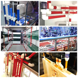ท่อตู้ปลา FLOWCOLOUR AQUARIUM UPVC PIPE เดินท่อตู้ปลา งานคุณภาพสูง สำหรับตู้ปลาทะเล ทนทานต่อสารเคมี ท่อ pvc ข้องอ ปลา