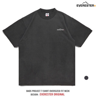 EVERESTER เสื้อคอฟิต วินเทจ เฟดเทาดำ Original Heavy Cotton 1…