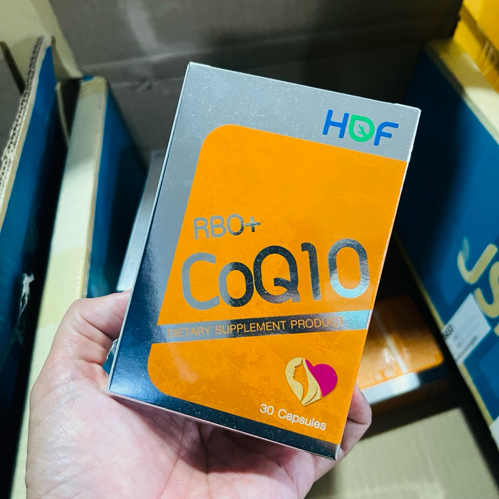 exp11/2027 HOF RBO+CoQ10 ผลิตภัณฑ์เสริมอาหารน้ำมันรำข้าว โคเอนไซม์ คิวเท็น (30 แคปซูล)