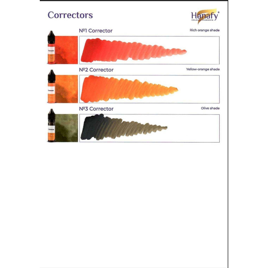 Hanafy Corrector 5ml. สีสักคิ้ว สีสักปาก สีแก้คิ้ว สีแก้ปาก สีไฮบริด สีเชื้อน้ำ จากรัสเซีย - รูปที่ 2