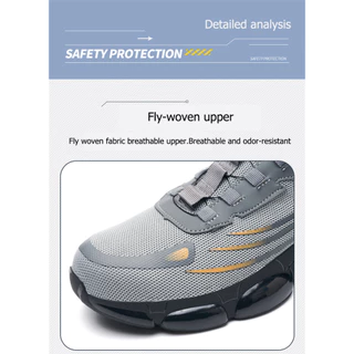 Safety Shoes รองเท้าเซฟตี้ รองเท้าทำงานฤดูใบไม้ร่วงและฤดูหนาวใหม่ รองเท้าป้องกันความปลอดภัย ปุ่มหมุน 39-45