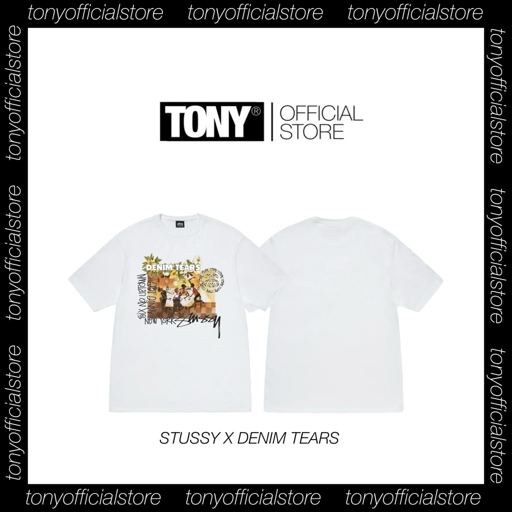 [มีสินค้าพร้อมส่ง]STÜSSY & DENIM TEARS ANNIE LEE TEE