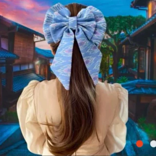 รวมโบว์ผ้าไทยจัมโบ้ โบว์ผ้าไทย แต่งระบายลูกไม้ติดเกสรมุก พร้อมส่งด่วน