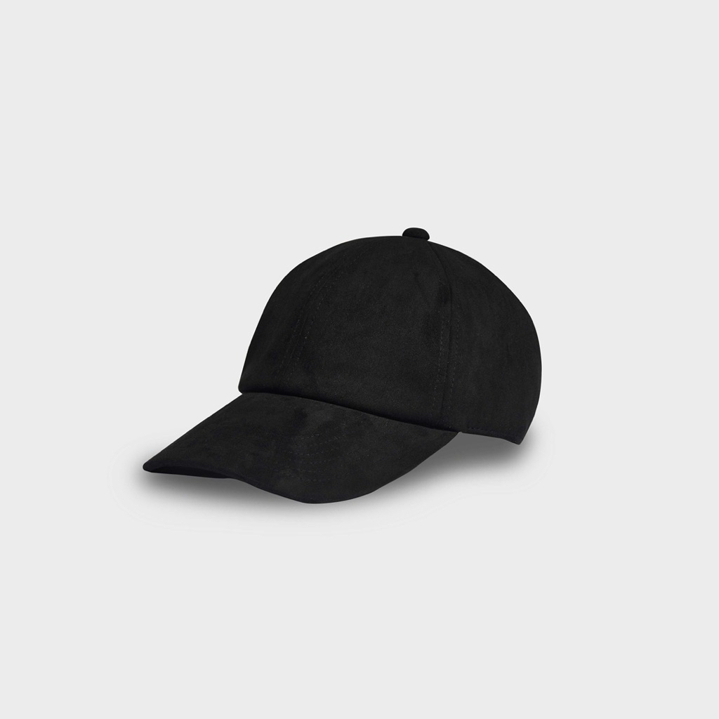 FUXURY BLACK SUEDE BASEBALL CAP