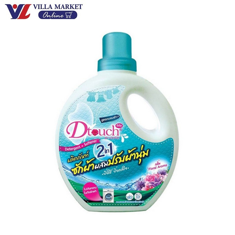 (ไม่มีโปร) ดีทัช ผลิตภัณฑ์ซักผ้าผสมน้ำยาปรับผ้านุ่ม 2 in 1 กลิ่น Floral Aroma 1000ml