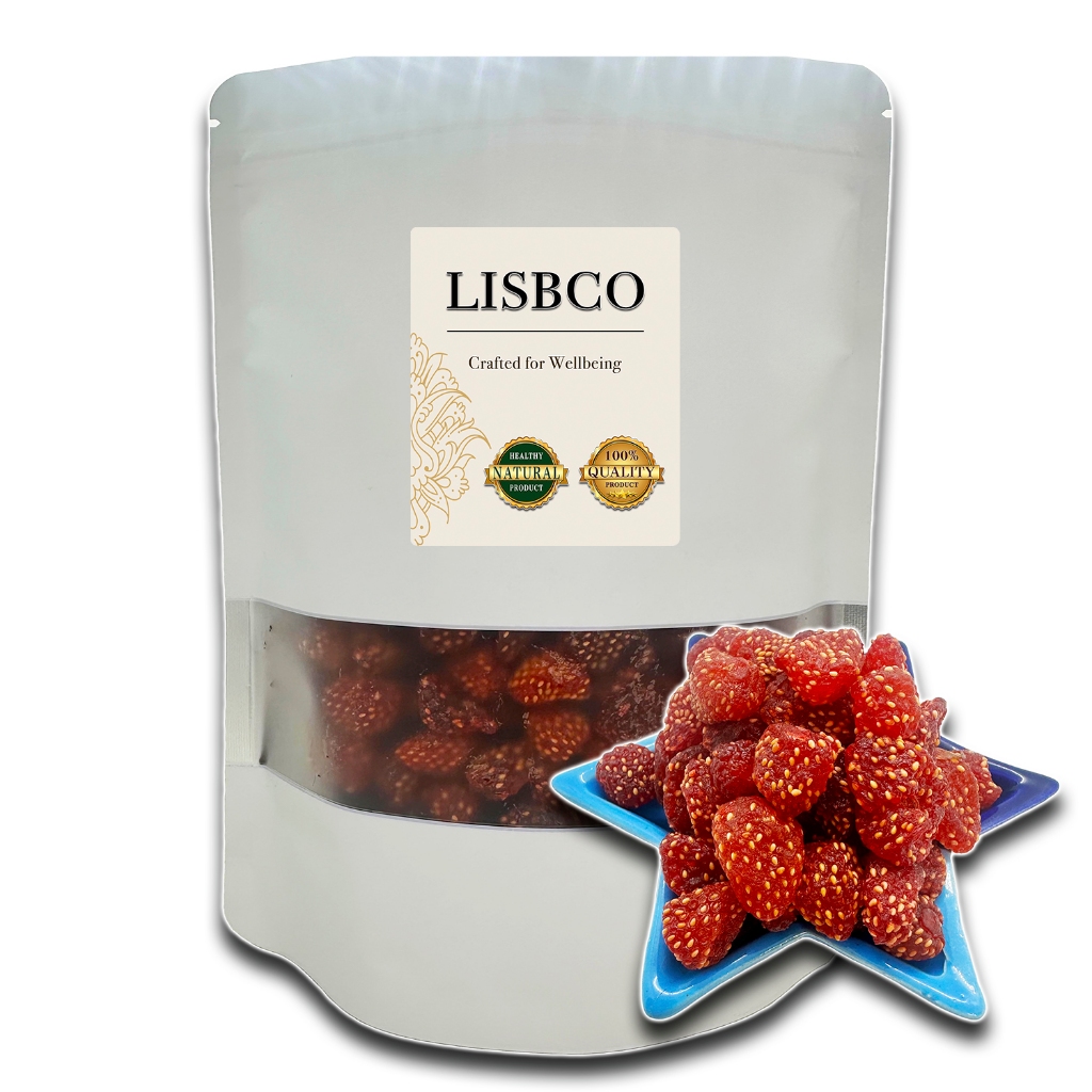สตรอเบอร์รี่อบแห้ง 50 กรัม Dried Strawberry รสหวานอมเปรี้ยว จากผลสดแท้ ไม่มีสารเ