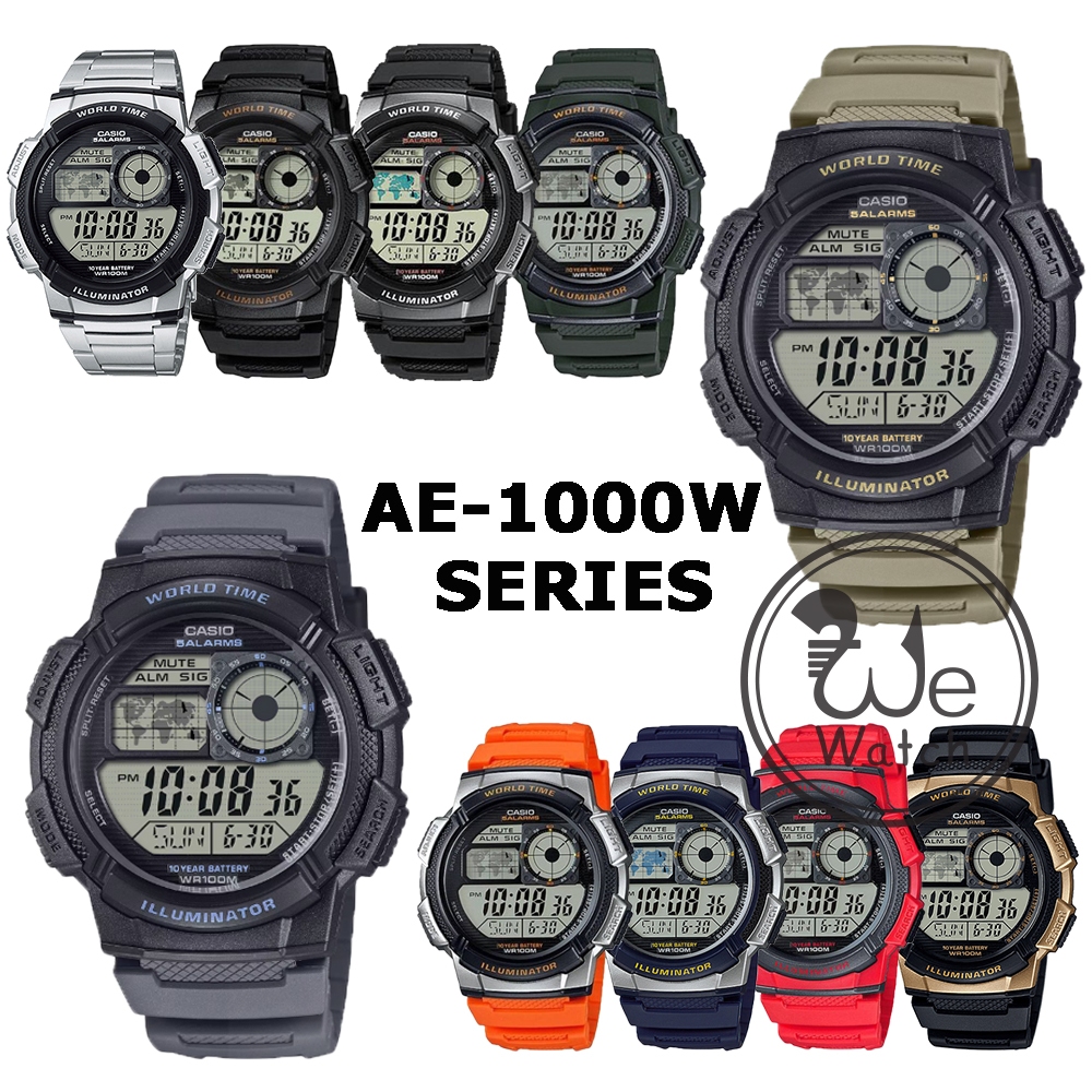 !!ประกัน1ปีและกล่อง CMG!! นาฬิกา CASIO รุ่น AE-1000W AE-1000WD-1A ยอดนิยม อึดทน ฟังชั่นมาครบ DIGITAL