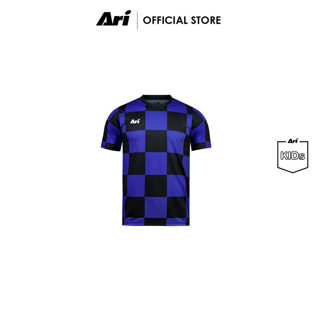 ARI KIDS ADEPT CHECKER TEAM JERSEY - DARK BLUE/BLACK (AAP2925-04) เสื้อฟุตบอล เด็ก อาริ ADEPT CHECKER  สีน้ำเงินดำ