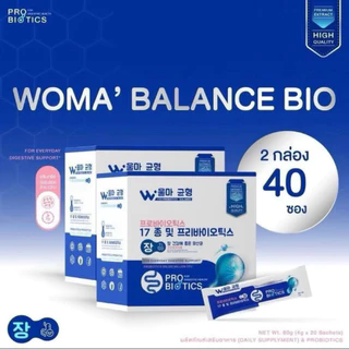 [ของแท้ 100%] วูม่า บาลานซ์ Woma ' Balance [1กล่อง มี 20ซอง] Woma Bio มีพรีไบโอติกและโพรไบโอติก
