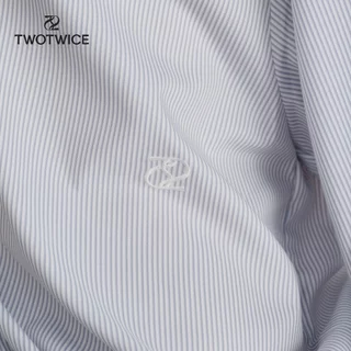 Twotwice - Oversized Tw Shirt - เสื้อเชิ้ต Oversized ปักโลโก้