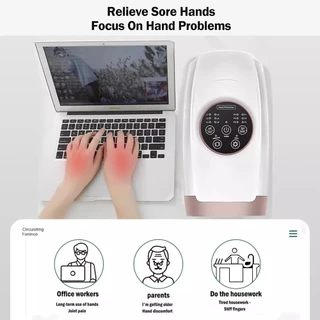 Hand Massager เครื่องนวดมือ เครื่องนวดมือไฟฟ้าไร้สาย Hand Massagerนิ้วล็อค ลดอาการปวดมือปวดนิ้วได้ดี