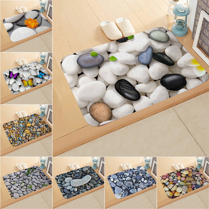 ***ลดล้างสต๊อก*** พรมเช็ดเท้า พรมดูดซับน้ำได้ดี พรมกันลื่นขนนาด 60x40cm รุ่น 0011