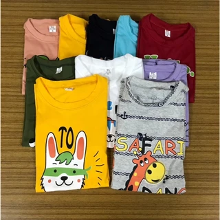เสื้อเด็ก แพ๊ค 10 ตัว สีสันสดใส ใส่ได้ทั้งผู้ชายและผู้หญิง ผ้าTC สินค้าใหม่พร้อมส่ง