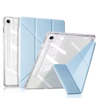 F2-Y เคสแท็บเล็ตSamsungแกนวายหลังใสแข็งงานPC✨มี ช่องเก็บปากกา S7+/S8+A8S8/S7/S9/S9plus A9/A9plus/S10Fe