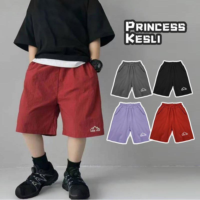 PRINCESS KESLI กางเกงเด็ก กางเกงขาสั้นบางสำหรับเด็กผู้ชาย ลำลอง แห้งเร็ว สไตล์เกาหลี แฟชั่นฤดูร้อน 2-14 ปี