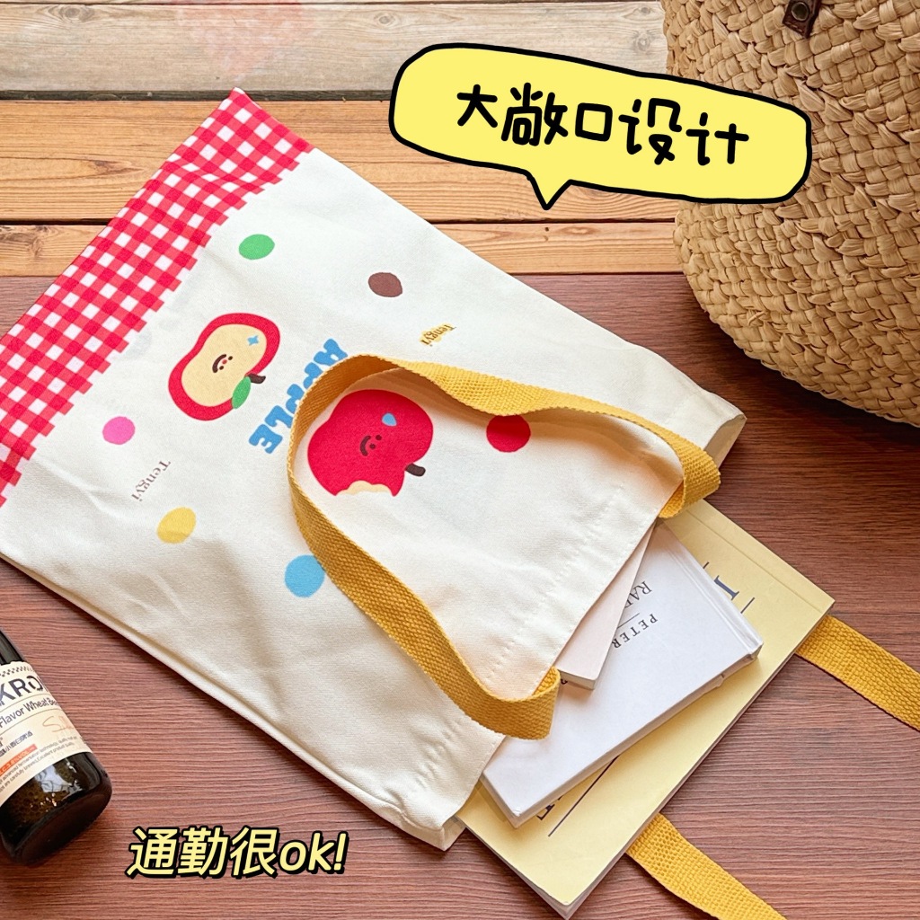 พร้อมส่ง A092 กระเป๋าผ้าแคนวาส ลายการ์ตูน Tengyi รูปที่ 6