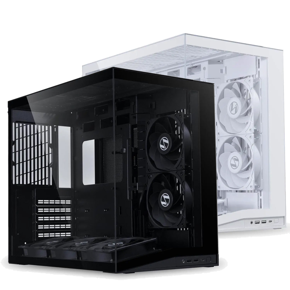 Lian Li O11 Dynamic Mini V2 Flow Tower Case with Tempered Glass (Black/White)