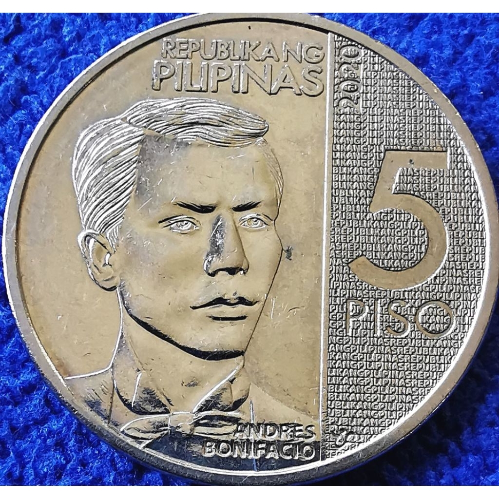 เหรียญ​ฟิลิปปินส์​ Philippines, (รุ่น​ใหม่), 5 Piso, ใช้แล้ว, #2457