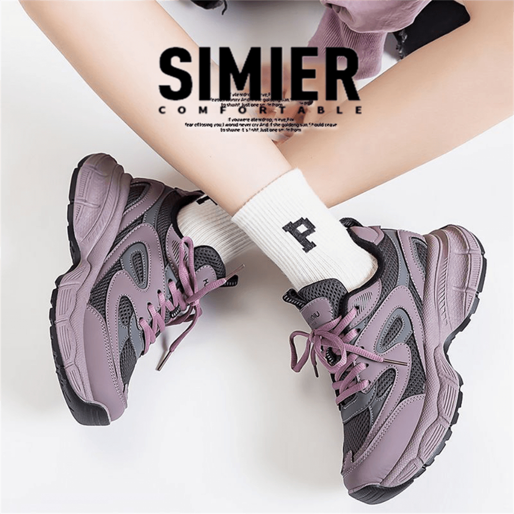 สไตล์แฟชั่น ระบายอากาศได้รองเท้าผ้าใบ รองเท้าผ้าใบลำลองผู้หญิง พื้นหนากันลื่น วัสดุเกรดดี ใส่สวยๆ - รูปที่ 3