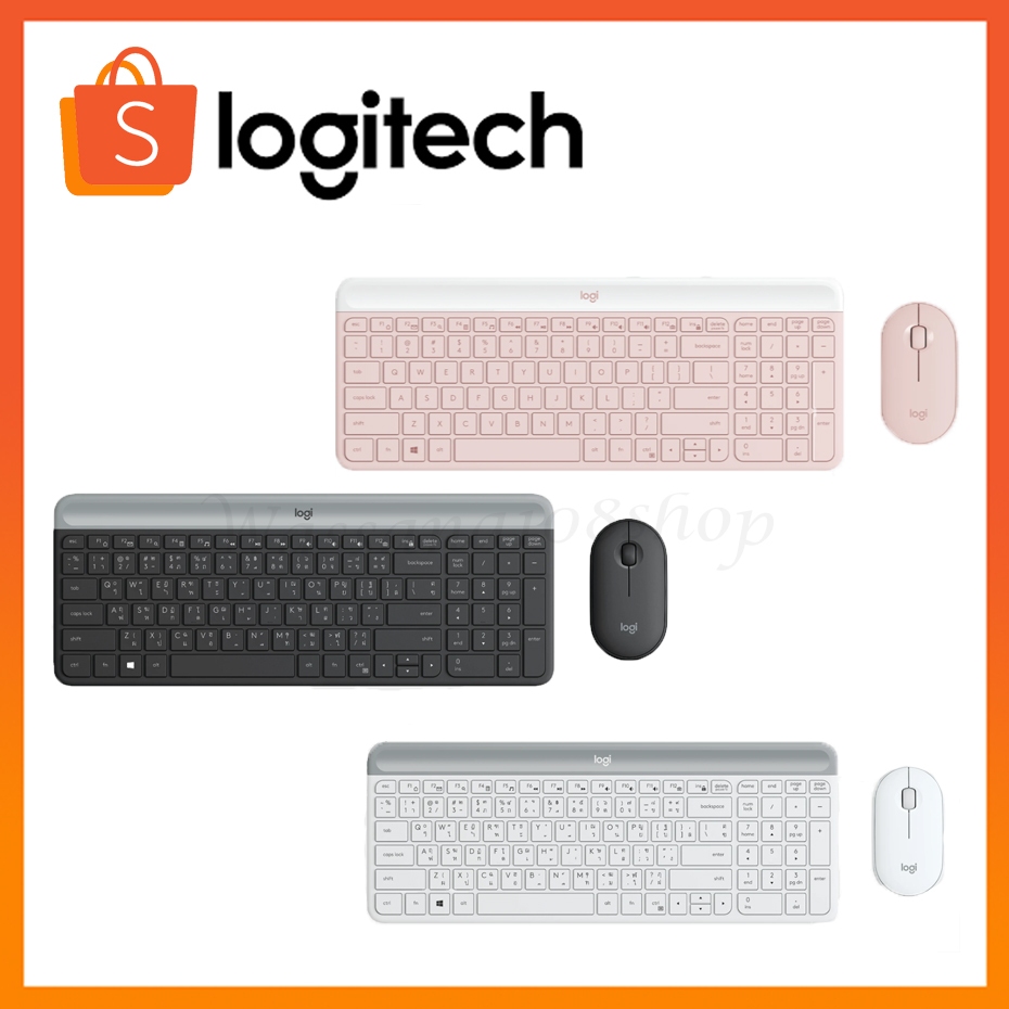 Logitech MK470 คอมโบคีย์บอร์ดและเมาส์ไร้สายแบบบาง