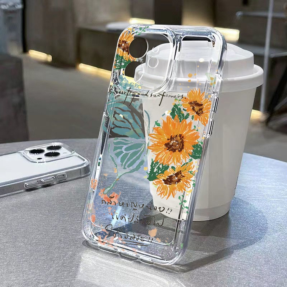 เคสโทรศัพท์ โปร่งใส สําหรับ iphone 17 11 16 12 13 14 15 Pro Max 7 8 Plus XR XS Max SE 2020 SE2022 เคสโทรศัพท์ TPU
