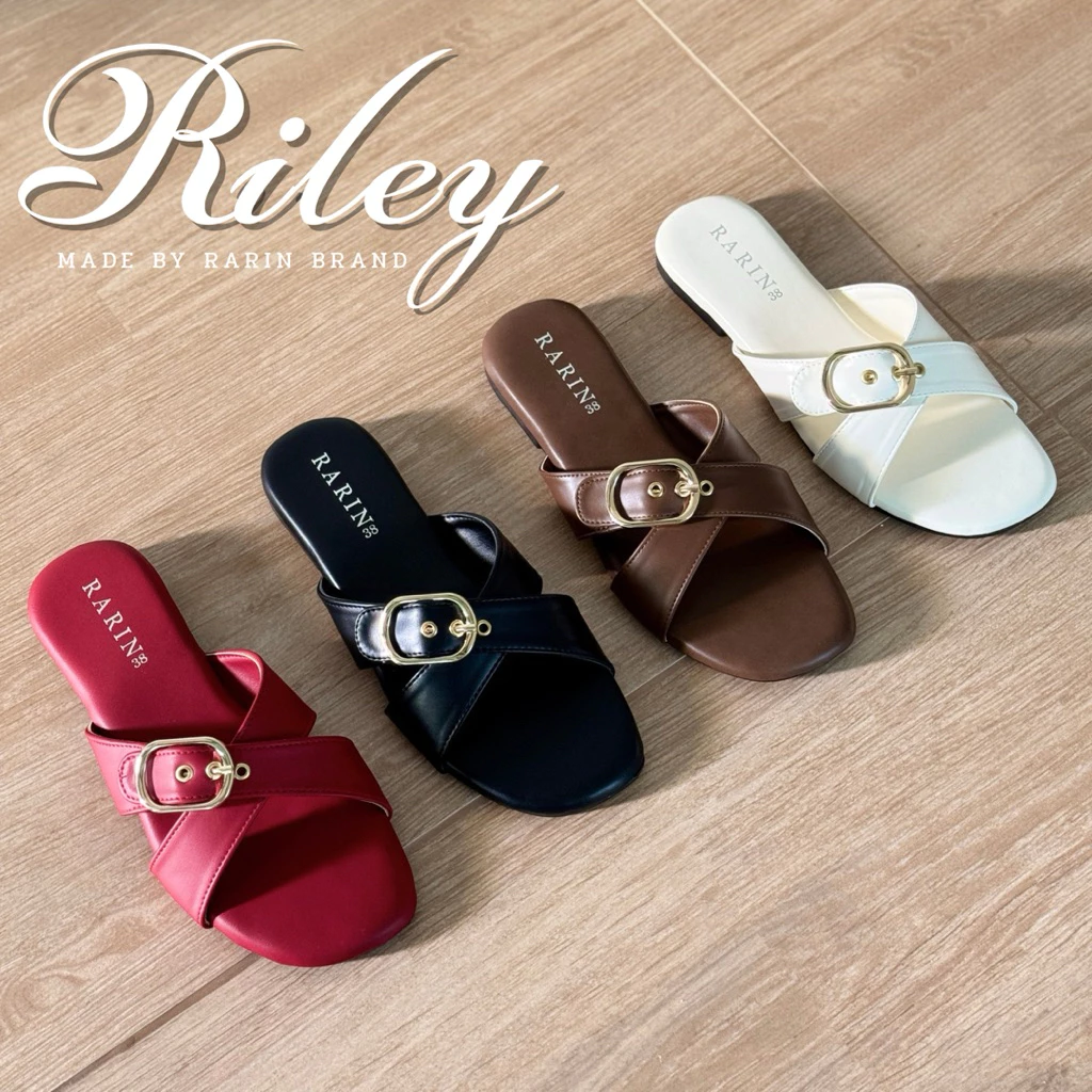 Rarin รุ่น [ Riley ] 36 - 41 รองเท้าแตะพื้นนุ่ม รุ่น ไรลีย์ ***เท้าอวบ เท้ากว้างเยอะ แนะนำเพิ่มไซส์**