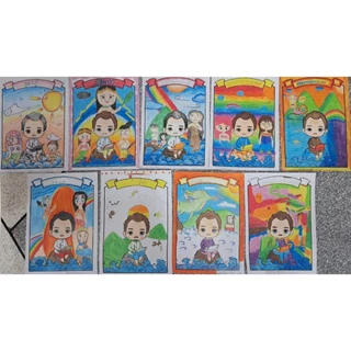 COLLEEN Crayon สีเทียน ปลอดภัยสำหรับเด็ก จัมโบ้ 8,12,16, 24 สี ได้รับมาตรฐาน มอก.แถมสมุดระบายสีเสริมทักษะเด็ก