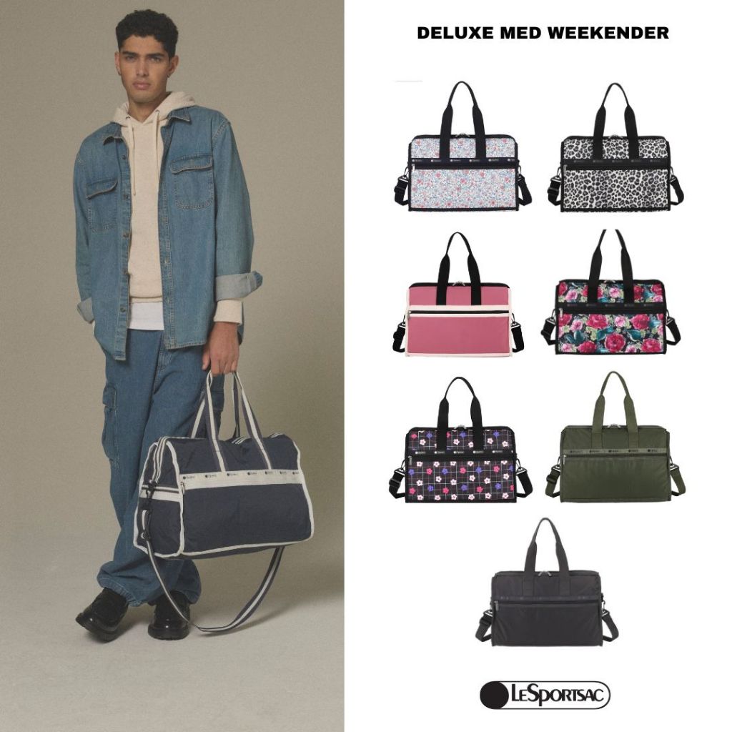 Lesportsac Deluxe Medium Weekender Bag กระเป๋าเดินทางใบกลาง Style 4318