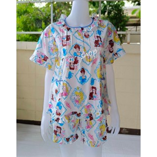 ชุดนอนผู้ใหญ่ ไซส์รองส์ฟรี ไซส์ 14-16 แขนสั้น ขาสั้น ผ้ายืด …