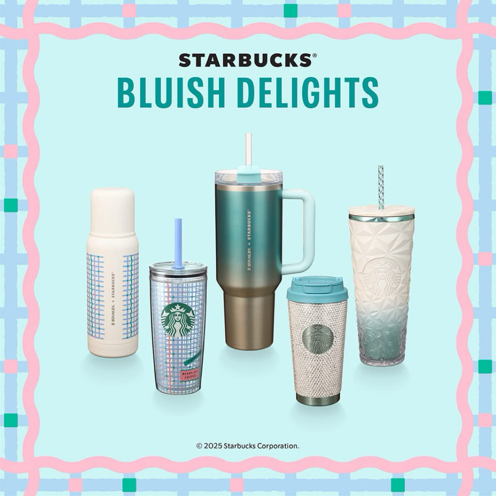 Starbucks Bluish Delights Bluish Delights Collection สตาร์บัสค์แก้วtumblersสีฟ้า