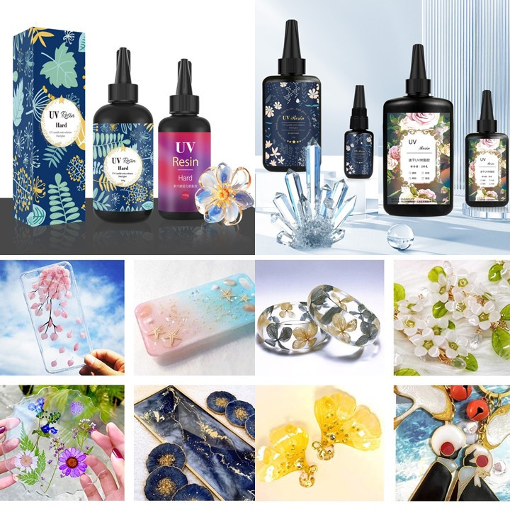 ยูวีเรซิ่น(UV Resin Hard) ชนิดแบบแข็ง เหมาะกับงานฝีมือ DIY ตกแต่งชิ้นงาน เคลือบเคส