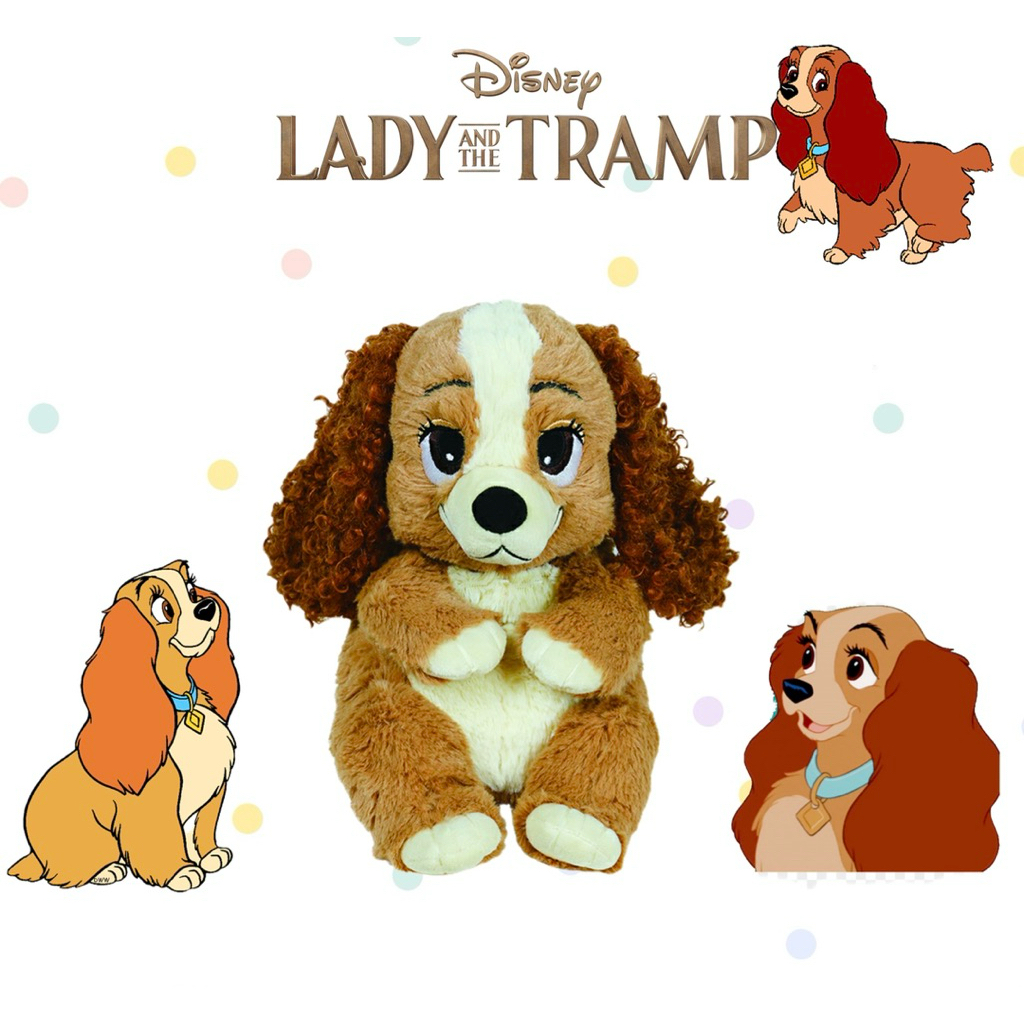 New!!พร้อมส่ง ตุ๊กตา น้องLady and the trampสินค้าลิขสิทธิ์แท้จากญี่ปุ่น