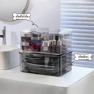 【PET หนา】กล่องเก็บของ พับได้ กล่องใส่ของแบบใสก อเนกประสงค์ storage box กันฝุ่น กันความชื้น แข็งแรงทน