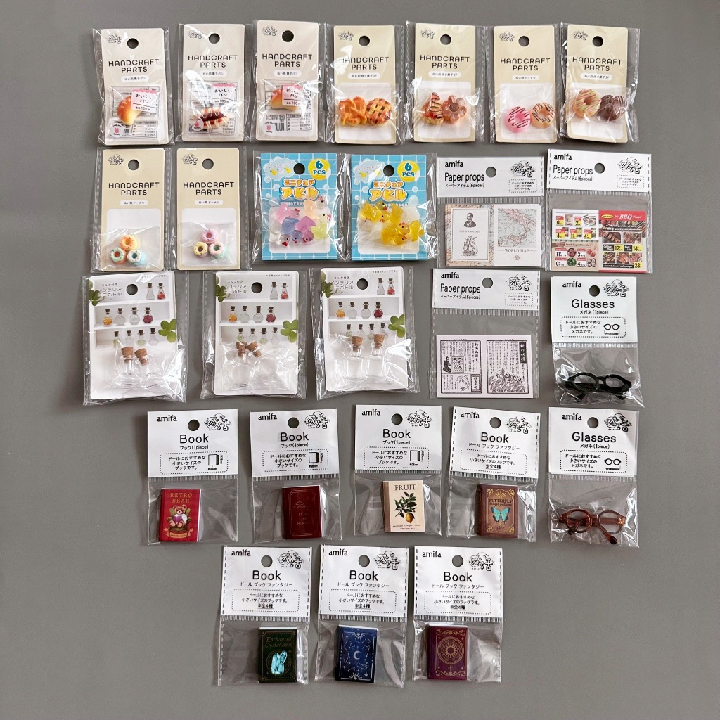 [พร้อมส่งในไทย] Handcraft Parts อาหารจิ๋ว หนังสือจิ๋ว ขวดจิ๋ว พร็อพจิ๋ว ของแท้ 100% จากญี่ปุ่น
