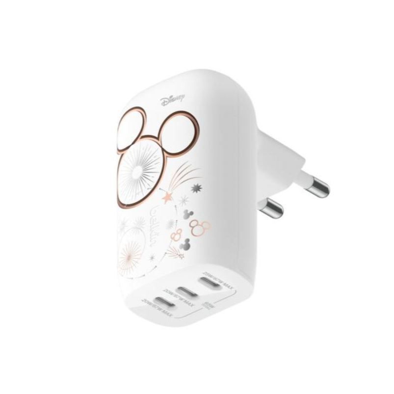 Belkin (มี2รุ่น) Boost Charge ชาร์จเร็วสูงสุด 67W New 3-Port USB-C Charger with PPS #รุ่น WCC002thWH รุ่นใหม่ลายDisney