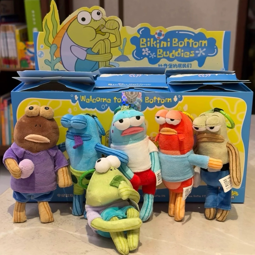 ปลาตีน‼️lotราคาพิเศษ🤎พร้อมส่งในไทย Bikini Bottom Buddies - Whimsical Plush พวงกุญแจ
