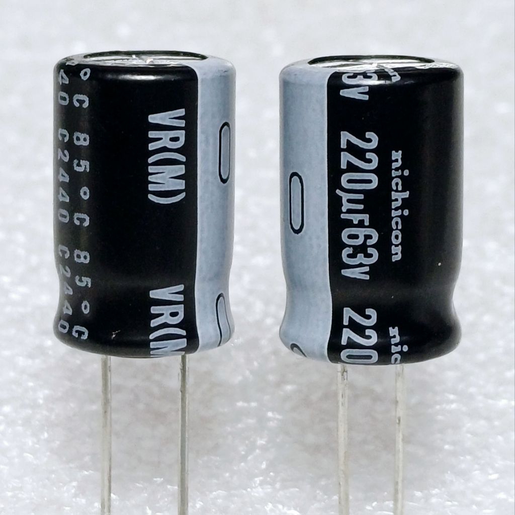Nichicon VR 220uf 63v 85° capacitor ตัวเก็บประจุ คาปาซิเตอร์