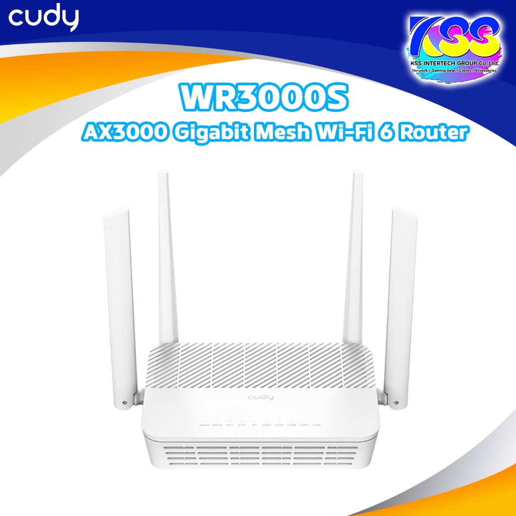 Cudy WR3000 AX3000 Gigabit Mesh Wifi6 Router เร้าเตอร์