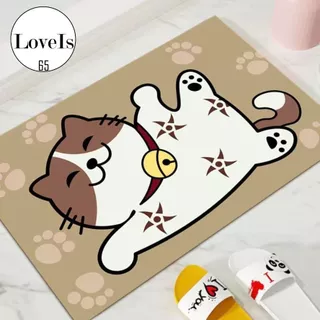Loveis พรมเช็ดเท้า กันลื่นซับน้ำ ลายน่ารักๆ พรมห้องน้ำ พรมห้องนอน ขนาด40*40CM