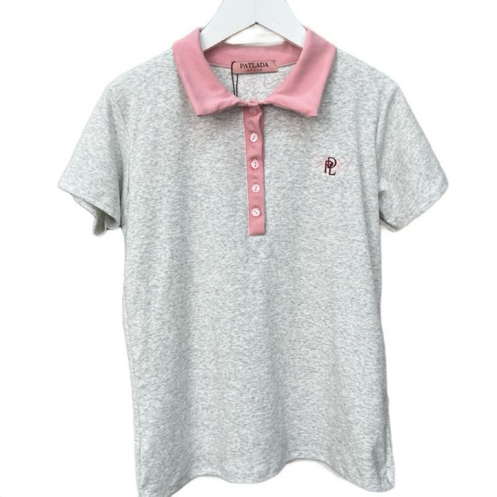 NewPoloปักPLdเสื้อคอปกกระดุมเสื้ิอเต็มตัว ผ้ายืดอก30-40
