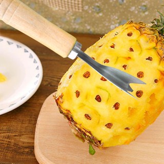 ที่ปอกสับปะรด สแตนเลส มีดปอกตาสับปะรด ด้ามไม้ (Pineapple Pee…