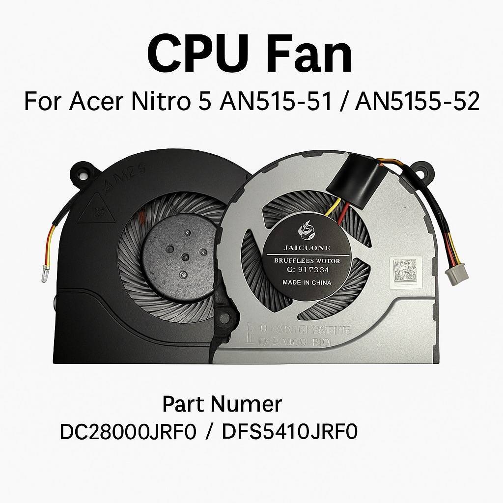 Acer Nitro 5 AN515-51 AN515-52 พัดลมโน้ตบุ๊กซ้ายขวา CPU + GPU Fan แท้ สำหรับโน้ตบุ๊ก Acer Nitro 5 ( 