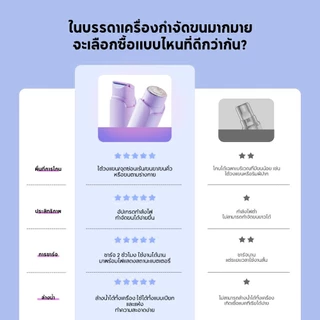 SamuGiken เครื่องกำจัดขนสำหรับผู้หญิง เครื่องกำจัดขนบริเวณจุดซ่อนเร้นแบบไฟฟ้า กำจัดขนรักแร้ได้อย่างง่ายดาย