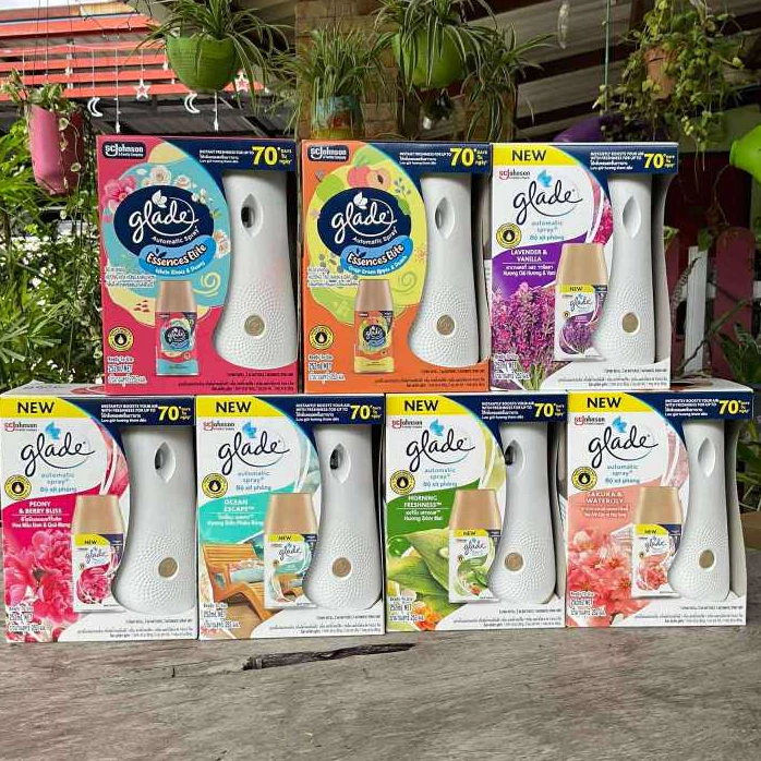 เกลดออโตเมติค สเปรย์ปรับอากาศอัตโนมัติ 252 มล Glade Automatic Spray Air Freshener 252ml เครื่อง+น้ำหอม