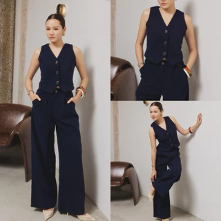 Swana.ss - Lookfuk vest set XS-3XL🐝〰️✨ เสื้อแขนกุด + กางเกงขายาวทรงกระบอก ชุดเซทรุ่นนี้เป็นผ้าลูกฟูก